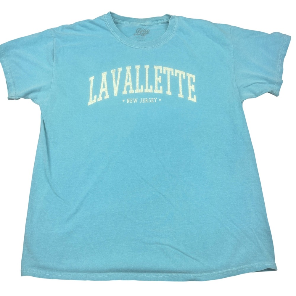 Blue 84 Mens Lavallette New Jersey Graphic TShirt Large Blue Short Sleeve Cotton